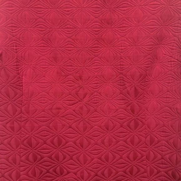 Sandra Darren size 16 Pink dress w pockets & beaded neckline geometric pattern - Picture 7 of 9